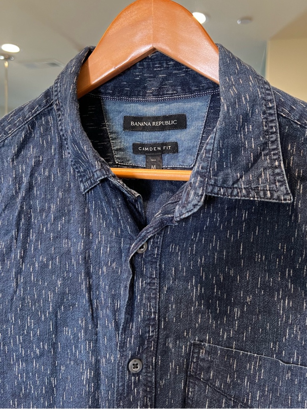 Banana Republic Indigo Casual Button-Down Shirt